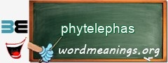 WordMeaning blackboard for phytelephas